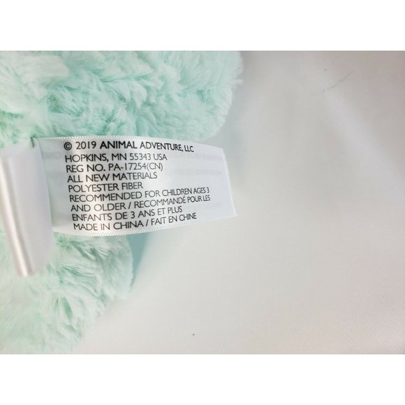 Animal Adventure Daisy Bunny Plush Mint Green Cuddle Bunny  8" - Picture 9 of 12